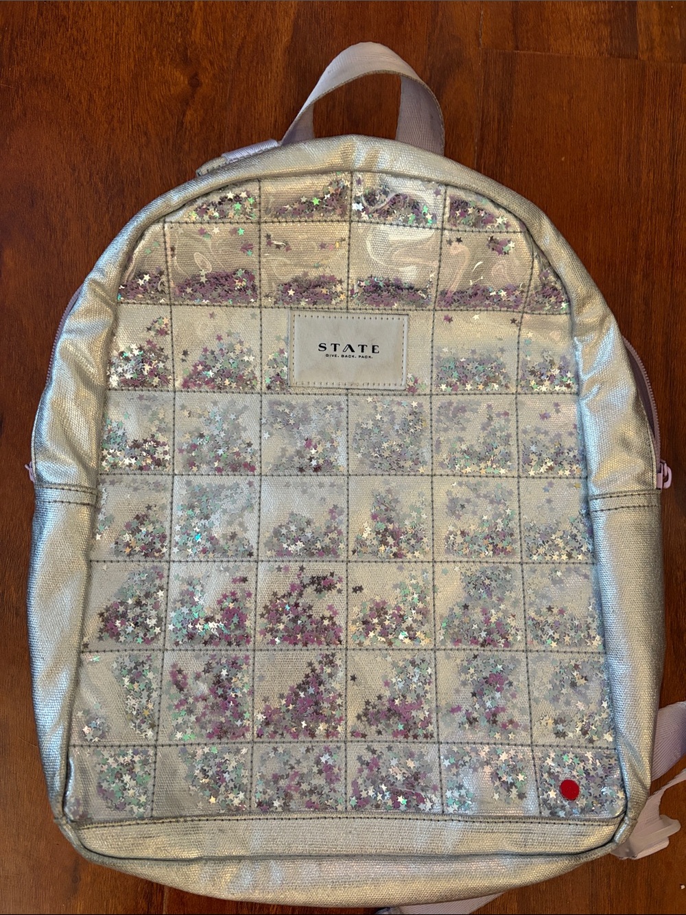 STATE Silver Star Confetti Backpack